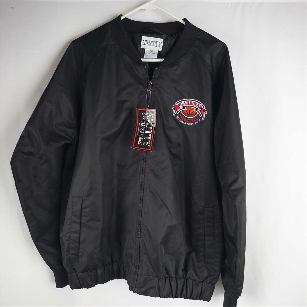 Smitty Officials Apparel Cardinal Basketball Officials Association Black Full Zi